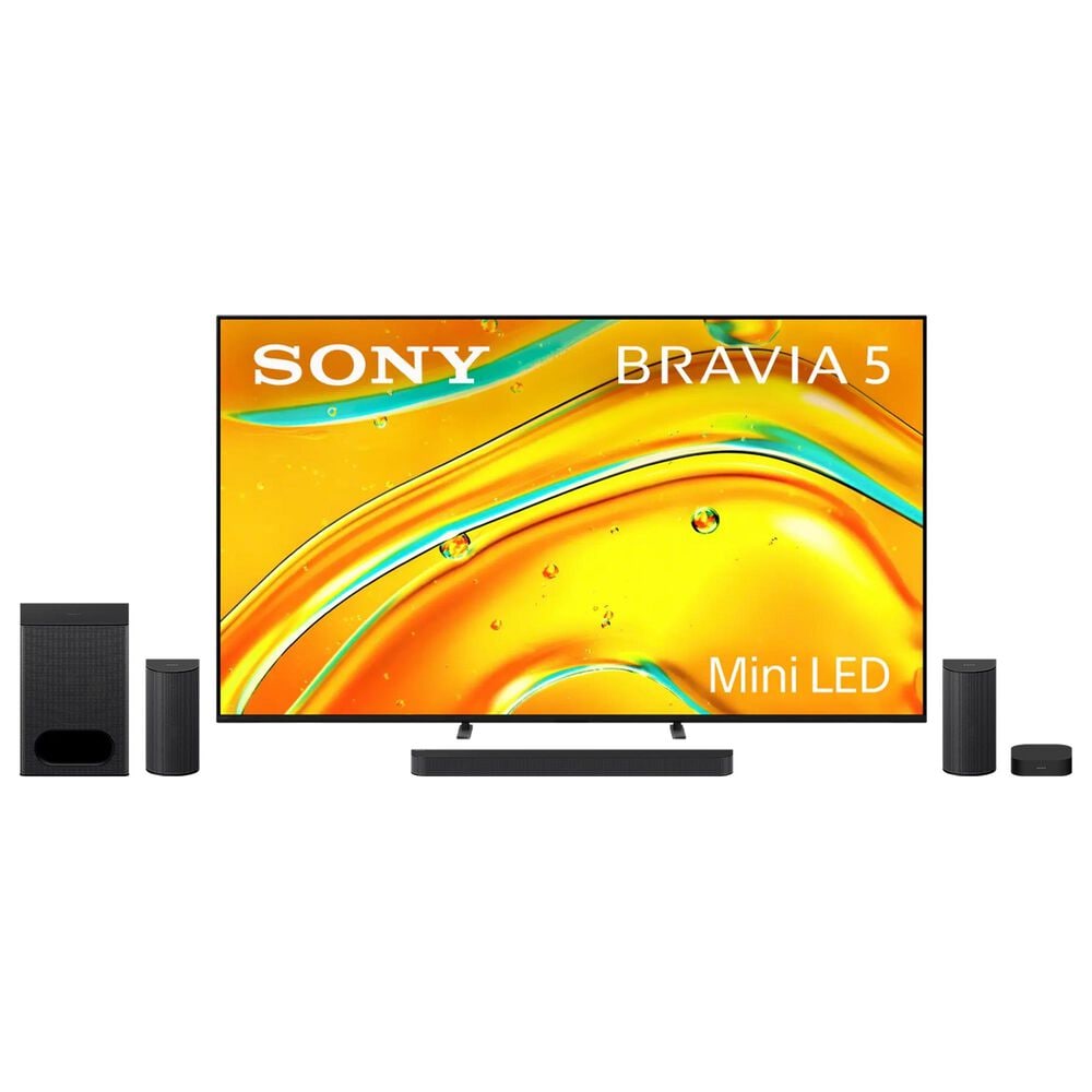 Sony 98" Class Bravia 5 Mini LED 4K HDR - Smart Google TV with Theater System 6 in Black, , large