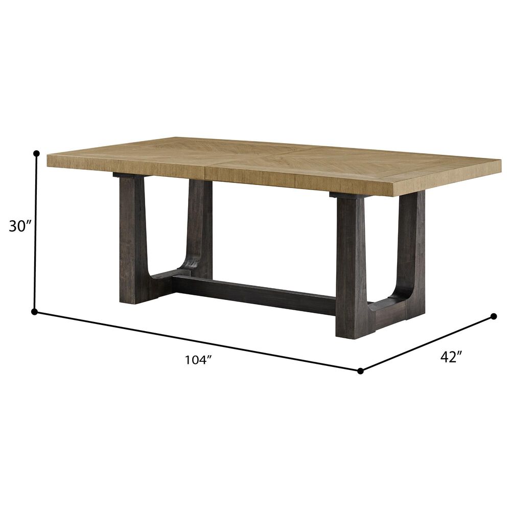 Emerald Home Furnishings Sutton Place Trestle Dining Table in Caramel and Cocoa - Table Only, , large