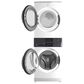 Electrolux 4.4 Cu. ft. Washer and 8 Cu. ft. Gas Dryer Stack Laundry with Satin White Ergorapido Cordless 2-in-1 Stick Vacuum in White, , large