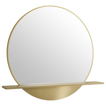 James Martin Vanities Platform 24" Round Mirror in Radiant Gold, , large