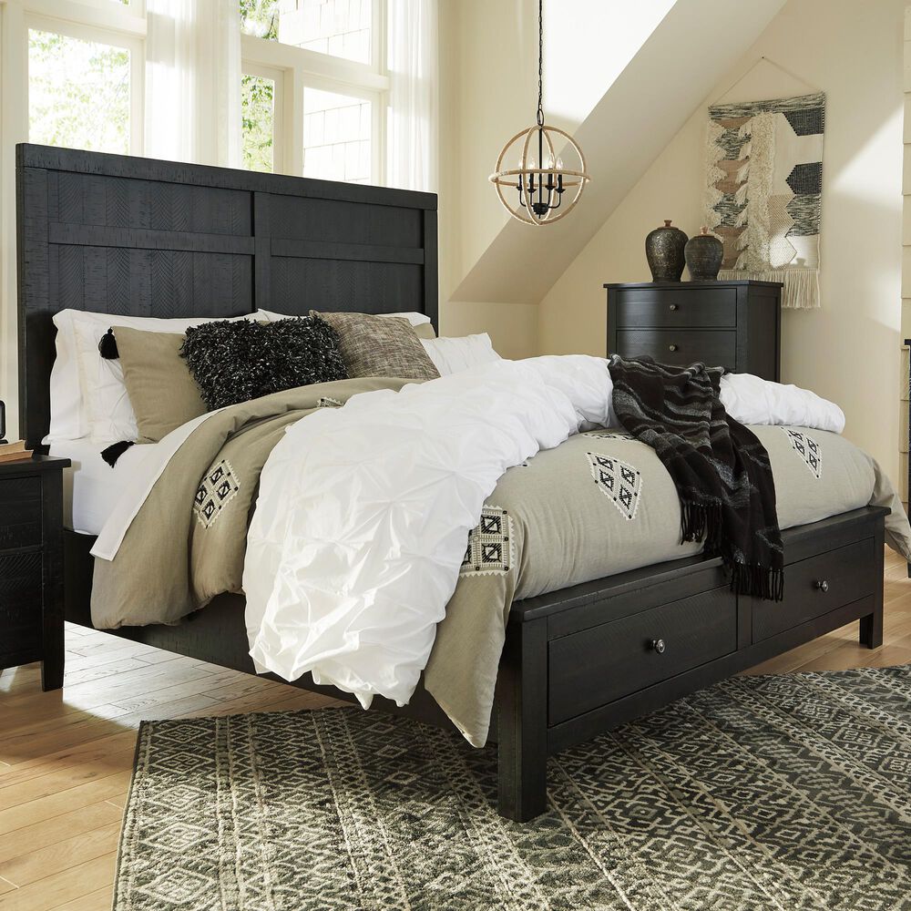 Signature Design by Ashley Noorbrook King Bed in Black | Nebraska