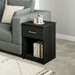 HOMLUX 1-Drawer Modern Nightstand with Bar Handle in Americano, , large