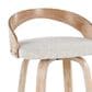 LumiSource Grotto 30" Swivel Barstool with Oat Upholstery in Whitewashed and Black (Set of 2), , large