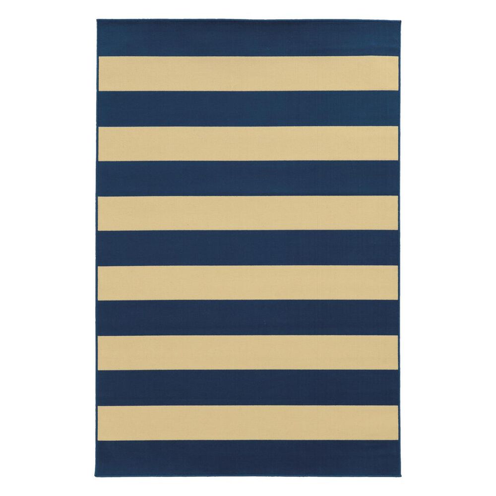 Oriental Weavers Riviera 4768F 1"9" x 3"9" Navy Scatter Rug, , large
