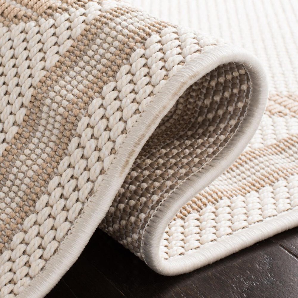 Safavieh Bermuda 5&#39; Square Ivory and Beige Indoor/Outdoor Area Performance Rug, , large