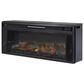 Ashley Foyland 83" TV Stand with Electric Fireplace in Black and Brown, , large