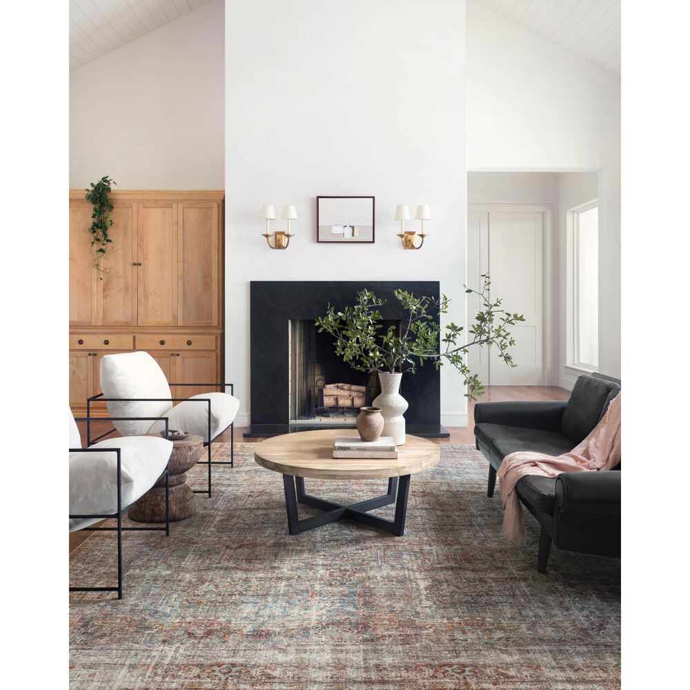 Chris Loves Julia x Loloi Jules 8&#39;6&quot; x 11&#39;6&quot; Lagoon and Brick Area Rug, , large