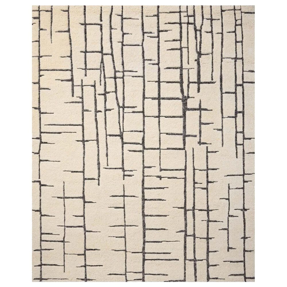 Loloi Octavia 2" x 3" Ivory and Charcoal Area Rug, , large