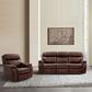 Blue River Montague Power Reclining Sofa in Brown, , large