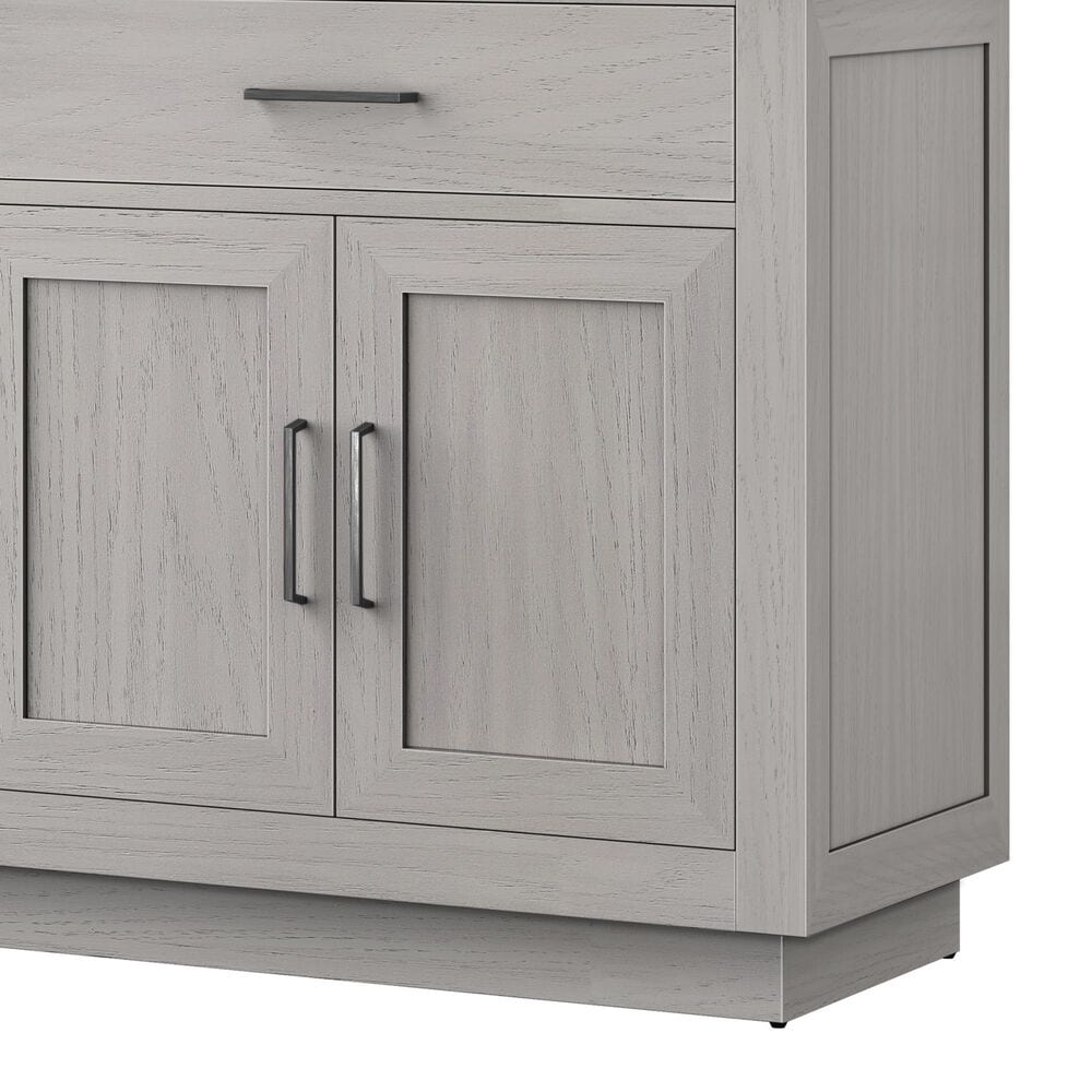 Lexora Home Abbey 80&quot; Double Bathroom Vanity in White Oak with 2 cm White Cultured Marble Top, Rectangular Sinks and 30&quot; Mirrors, , large