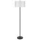 Cal Lighting Octavia Pole Lamp with White Paper Shade in Black, , large