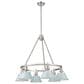 Golden Lighting Orwell 6-Light Chandelier with Dusky Blue Shade in Pewter, , large