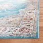 Safavieh Aria ARA116M 2" x 8" Blue and Ivory Runner, , large