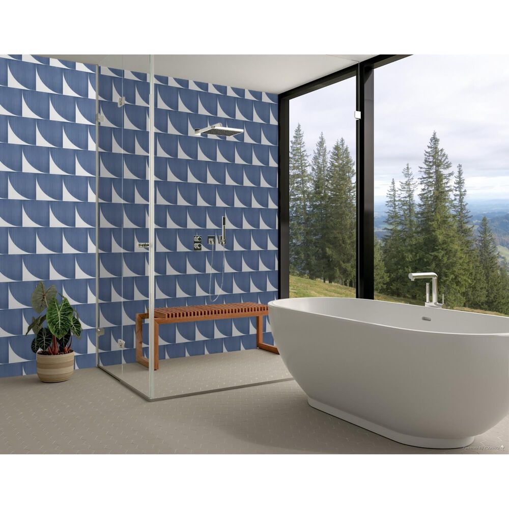Marazzi Scenario Blue Convex 8&quot; x 8&quot; Porcelain Tile, , large