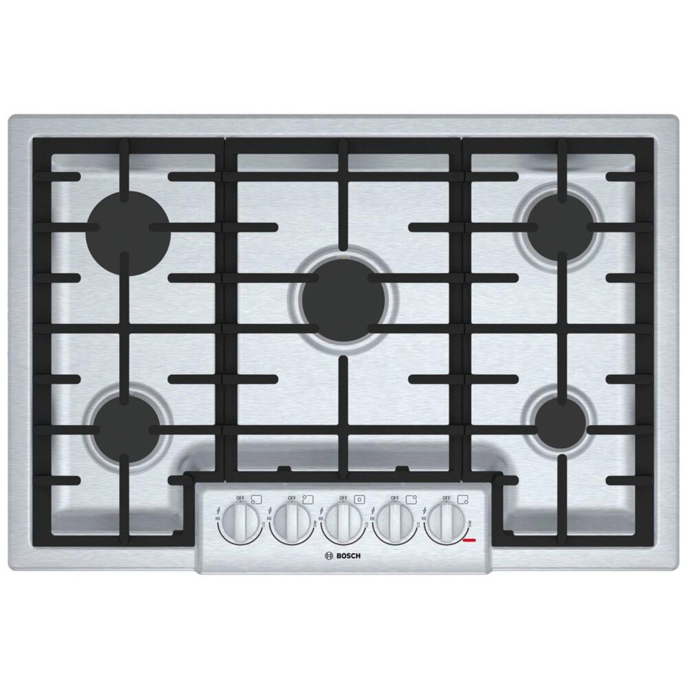 Bosch 800 Series 30" 5-Burner Gas Cooktop in Stainless Steel , , large