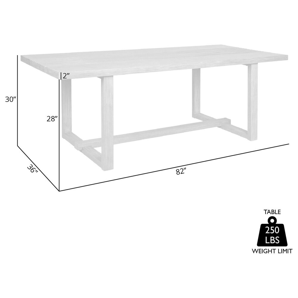 Blue River Vivid Outdoor Rectangular Dining Table in Light Eucalyptus - Table Only, , large