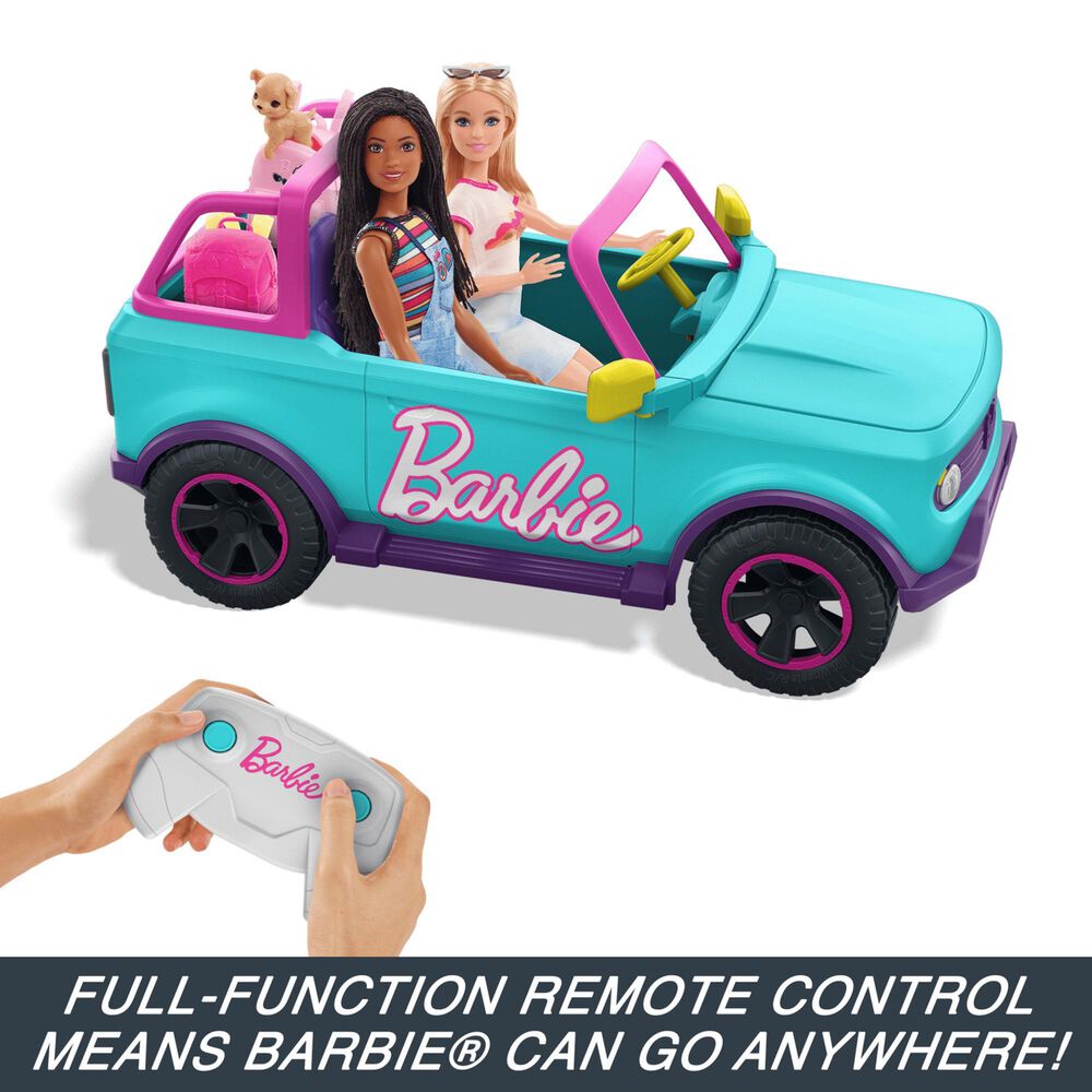 Barbie RC Barbie SUV Battery-Powered Toy Truck with Remote Control, , large