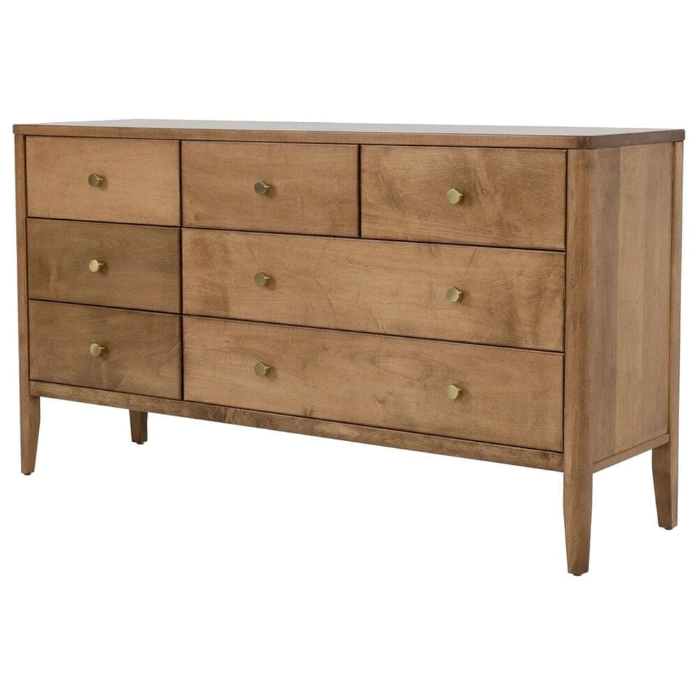 Archbold Furniture Warren 7-Drawer Dresser and Mirror in Harvest, , large