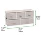 mDesign 5-Drawer Wide Dresser with Fabric Drawers in Linen, , large