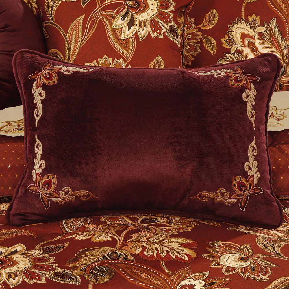 J. Queen New York Montecito 13&quot; x 19&quot; Lumbar Pillow in Dark Red, , large