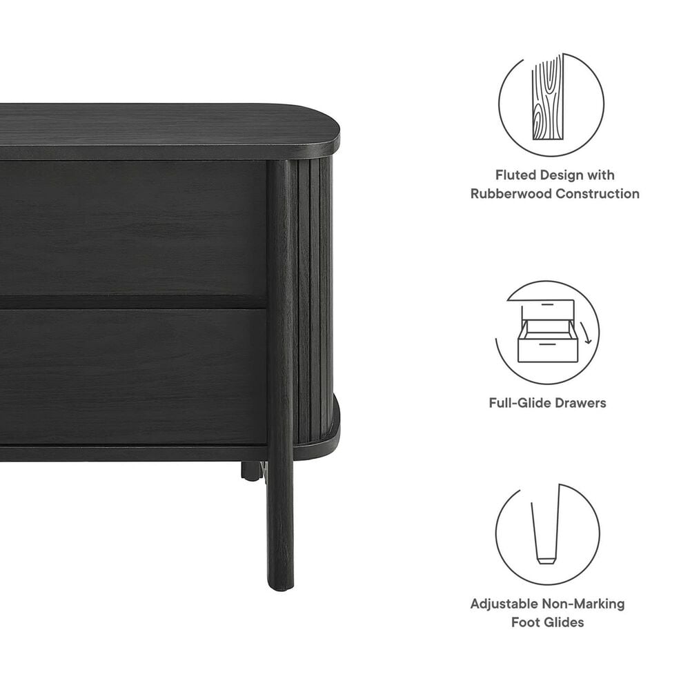 Modway Cadence 2 Drawer Nightstand in Black, , large