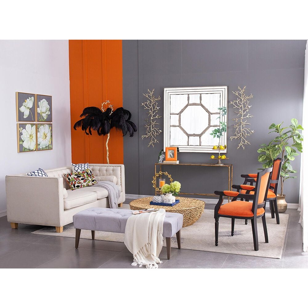 A&amp;B Home Irving Wall Mirror in Sliver and Weathered Gold, , large