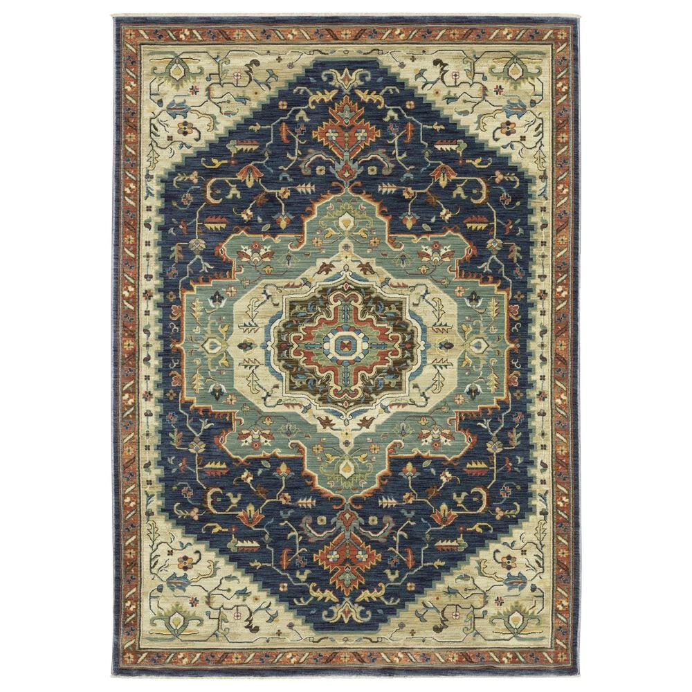 Oriental Weavers Francesca FR09F 3"3" x 5" Blue Area Rug, , large