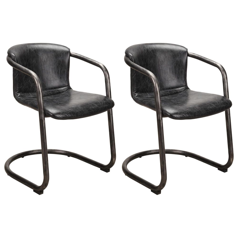 Moe's Home Collection Freeman Dining Chair in Black (Set of 2), , large