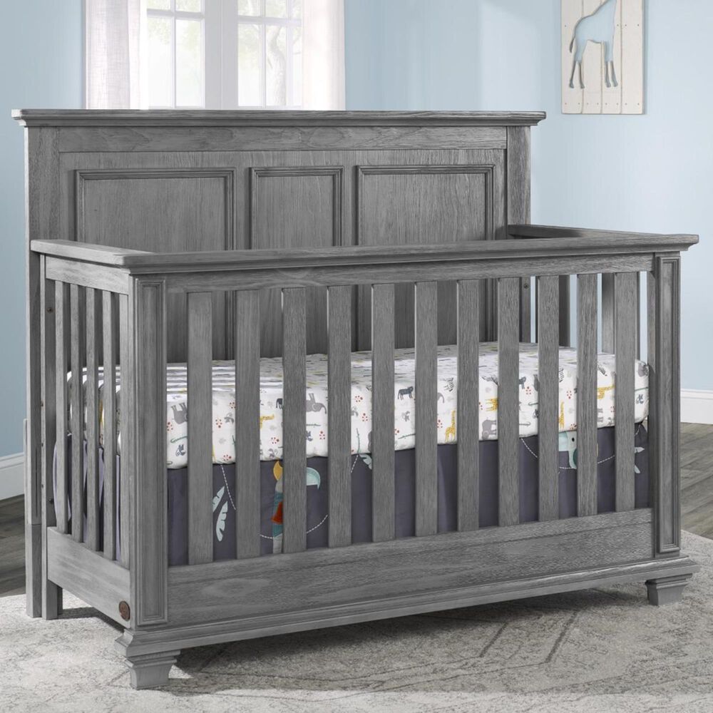 Oxford Baby Oxford Baby Kenilworth 4-in-1 Convertible Crib, Dresser &amp; Changing Top 3-Piece Nursery Set in Graphite Gray, , large