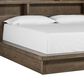 Riva Ridge Modern Loft King Bookcase Platform Bed in Greystone, , large