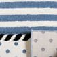 Safavieh Carousel 2" x 8" Ivory and Navy Kids Runner, , large
