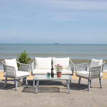 Safavieh Torsla 4-Piece Rope Living Set in Grey/Beige, , large