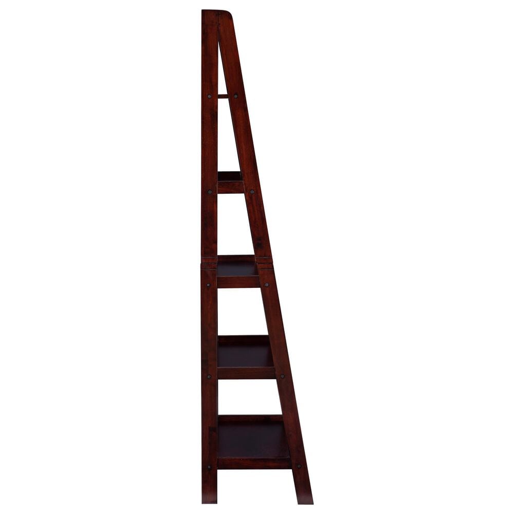 Linon Home Decor Acadia 5-Shelf Ladder Bookcase in Espresso, , large