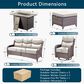 Sunwell Garden 6-Piece Fire Pit Set in Beige, , large