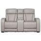 Ashley Boyington Power Reclining Loveseat with Console in Gray, , large