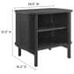 Modway Cadence Open 2 Shelves Nightstand in Black, , large