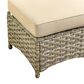 HOMLUX 2-Piece Outdoor Wicker Ottoman Set with Cushion in Beige, , large