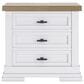 Ashley Ashbryn King Storage Bed and Two Nightstands in White and Oak, , large