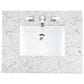 James Martin Vanities Brittany 30" Single Bathroom Vanity in Bright White with 3 cm Eternal Jasmine Pearl Quartz Top and Rectangle Sink, , large