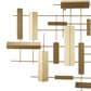 Maple and Jade 30" x 60" Geometric 3D Stripes Wall Decor in Matte Gold, , large