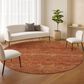 Dalyn Rug Company Soft Essentials Solid Paprika 8" Round Indoor/Outdoor Area Rug, , large