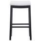 Linon Home Decor Claridge Bar Stool with White Cushion in Black, , large