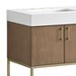 37B Mauri 72" Double Bathroom Vanity with Metal Base in Walnut Drift with High-Profile 4" White Composite Stone Top, , large