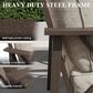 Hearth and Haven Outdoor Sofa with Light Khaki Metal Frame in Beige, , large