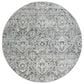 Radici USA Livigno Damask 7"10" Round Grey Area Rug, , large