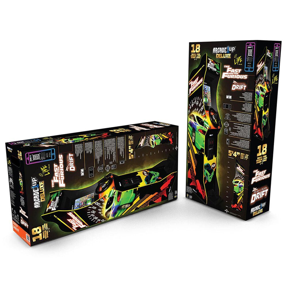 Arcade1Up The Fast and The Furious Deluxe Arcade Machine 2-In-1 Games in Black, , large
