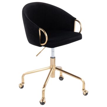 Lumisource Claire Task Chair with Black Cushion, , large