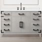 Lexora Home Laurel 48" Single Bathroom Vanity in White Oak with White Cultured Marble Top and Rectangular Sink, , large
