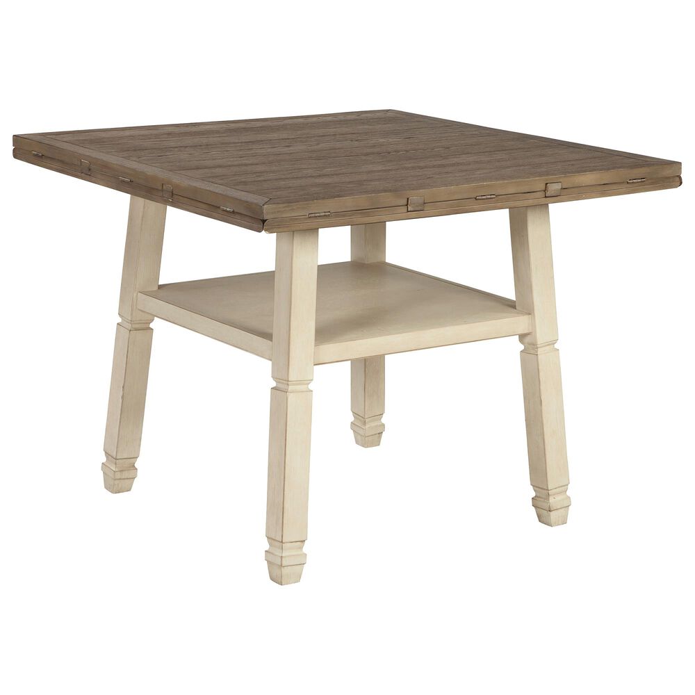 Signature Design by Ashley Bolanburg Round Drop Leaf Counter Table in Two-tone, , large