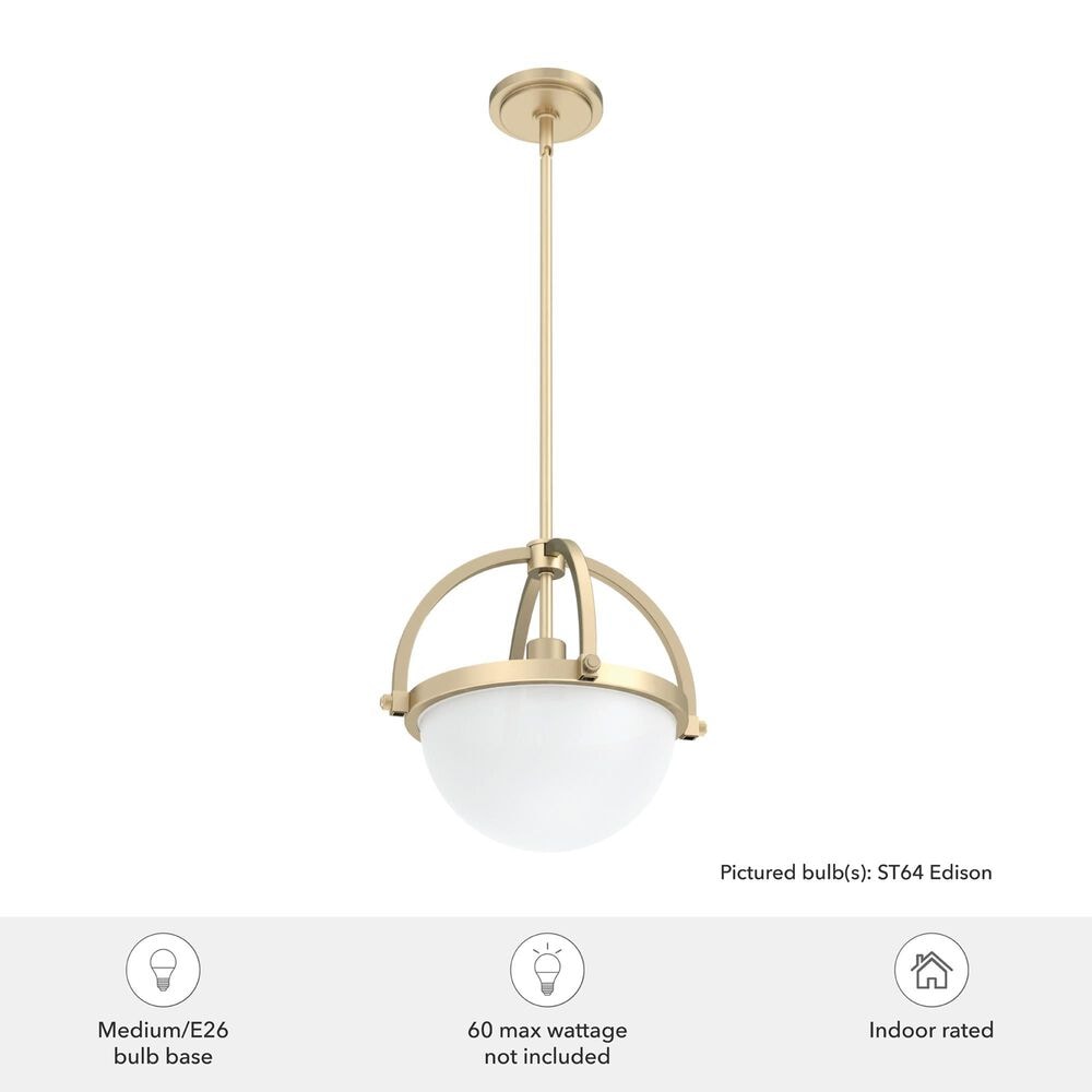 Hunter Wedgefield 1-Light Pendant in Alturas Gold, , large